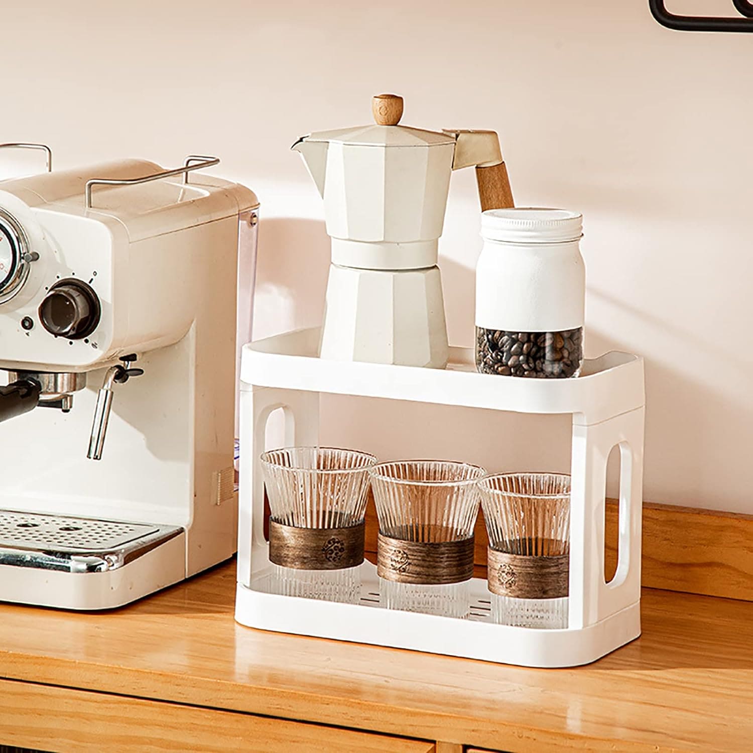 Plastic Desk Shelf, Multifunctional Double Layer Shelve, Multipurpose Kitchen Bathroom Standing Slim Rack, Vertical  Bathroom Countertop Organizer, Countertop Corner Storage Rack Plastic Desk Shelf, Multifunctional Double Layer Shelve, Multipurpose Kitchen Bathroom Standing Slim Rack, Vertical  Bathroom Countertop Organizer, Countertop Corner Storage Rack